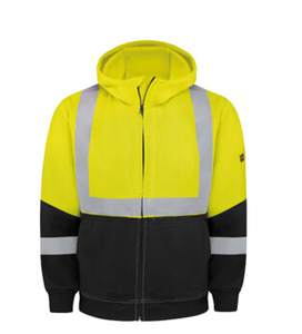 Picture of HJ10 His-Vis Yellow/ Black MD Performance Work Hoodie with SafeCinch